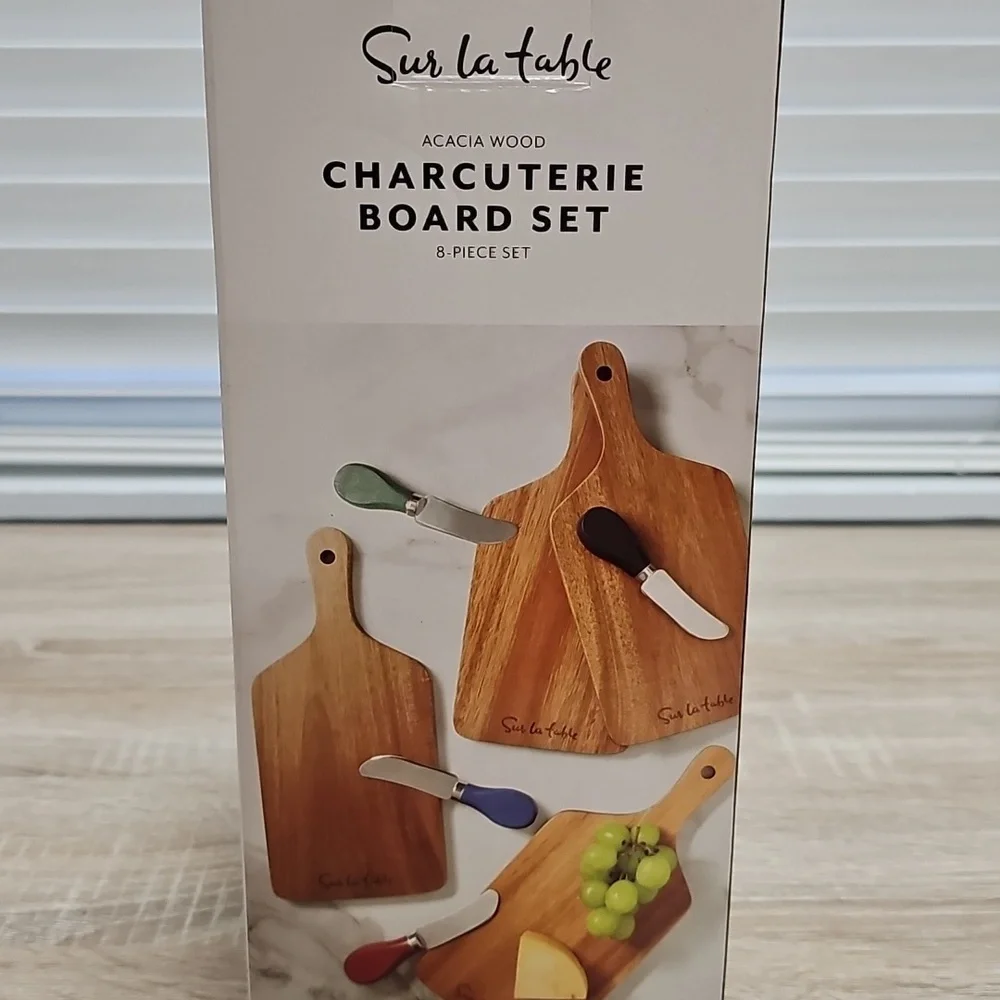 Set of 4 Individual Charcuterie Trays with Spreaders